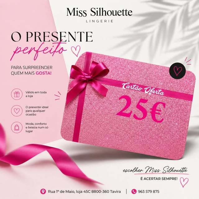 Cartão-oferta Miss Silhouette